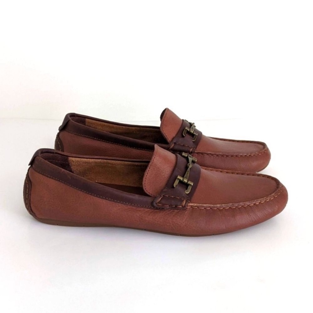 Cole Haan Somerset Brown Link Bit li Leather Loafers Men's 10.5